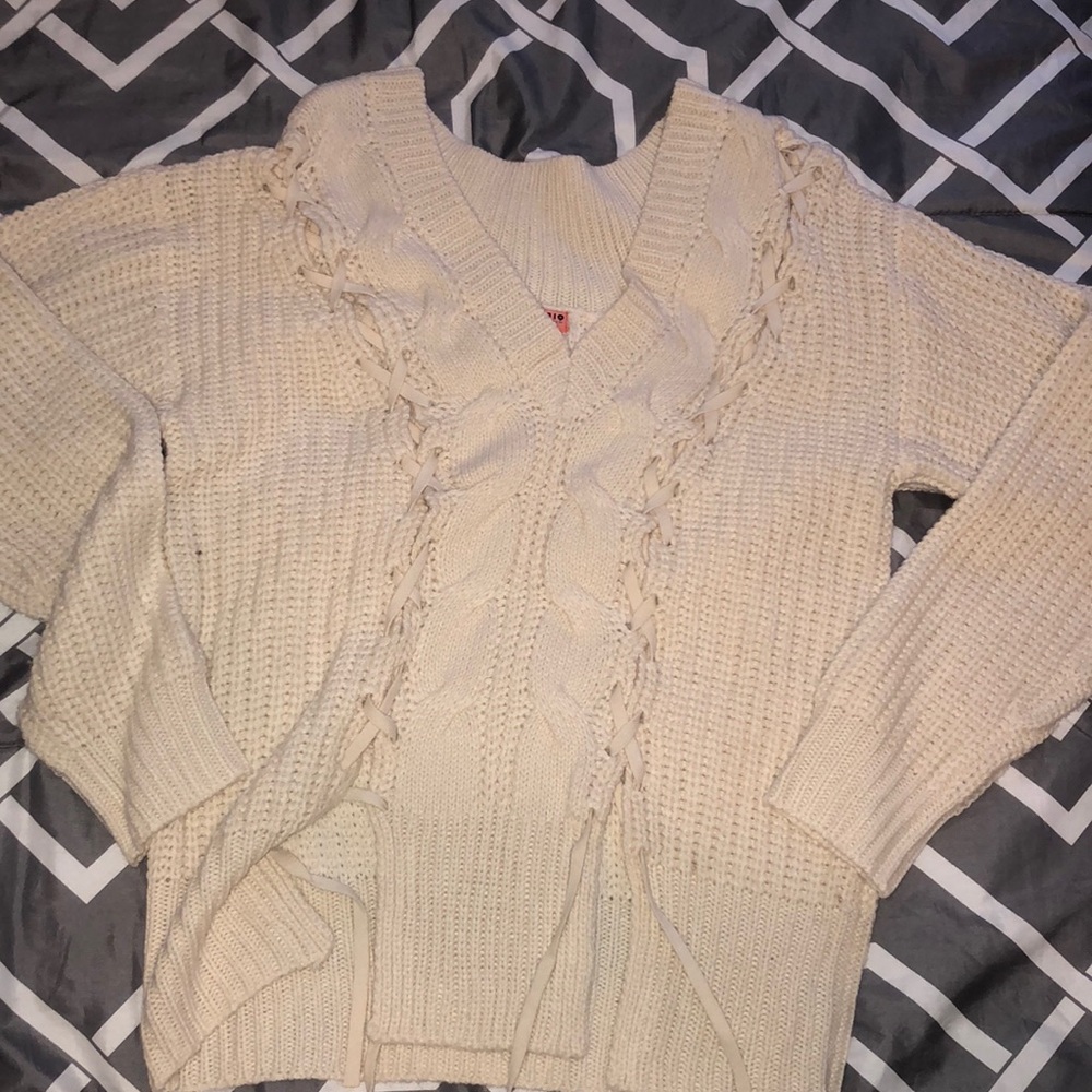 Over the shoulder sweater